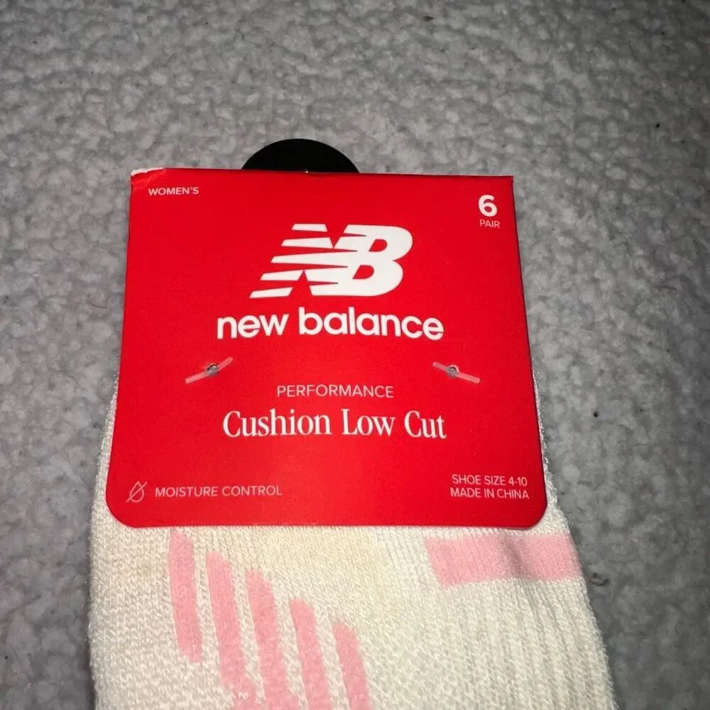 New Balance Low Cut Cushion Socks Neutral Tan Pack of 6 NWT